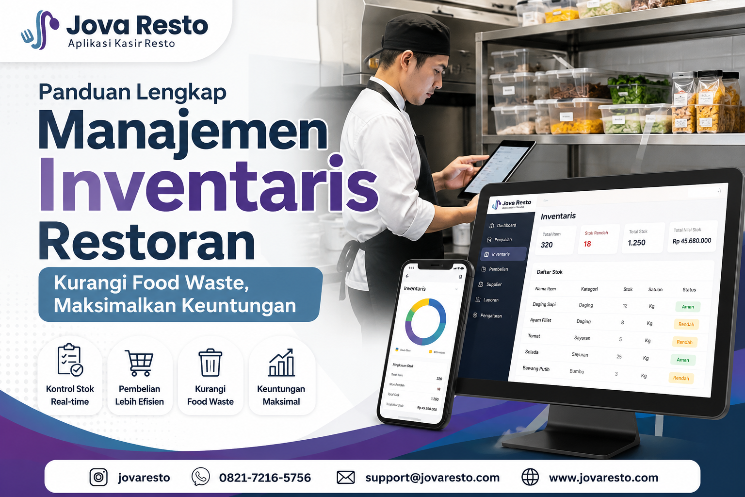 Manajemen Inventaris Restoran: Kurangi Food Waste, Maksimalkan Keuntungan